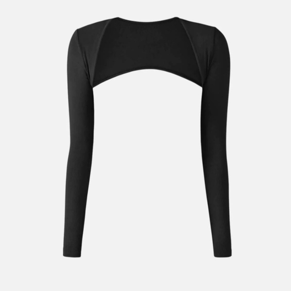 Grey Yoga top /Golf Shawl Sleeves Work out Sun Protect Top w Thumbholes hp 🔥🔥 - Picture 7 of 8